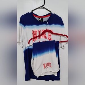 Nike T-shirt w/ matching French terry shorts